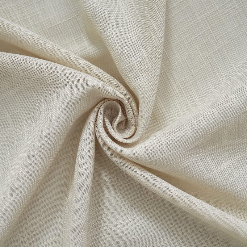 VOILYBIRD Palma Linen Semi Sheer Curtains for Bedroom 63 Inch Length Light Filtering Draperies Bronze Grommet Set of 2 Panels (52''W x 63''L, Beige) - Image 5